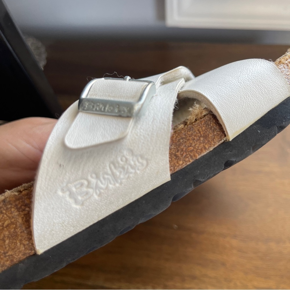 Birki's Birkenstock White Santosa Cross Sandals Slides Women's US 6 EU 37 - Picture 3 of 8